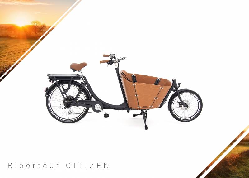 achat vélo biporteur électrique avec caisson à l'avant pour transport de marchandise Lyon