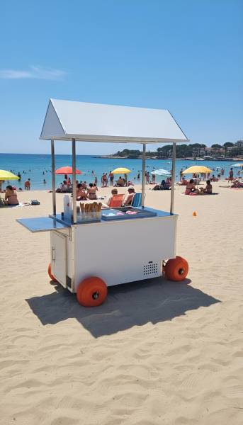 Chariot glacier pour animations estivales et touristiques à Menton 06