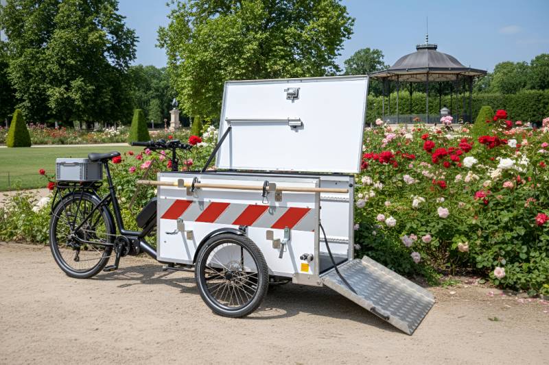 Triporteur utilitaire pour gestion de parcs et espaces verts à Bordeaux 33