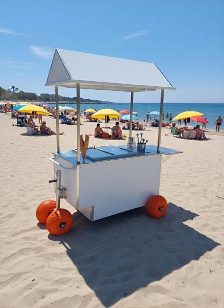 Chariot glacier Beach Walker pour vente de glaces en bord de mer à Hyères 83
