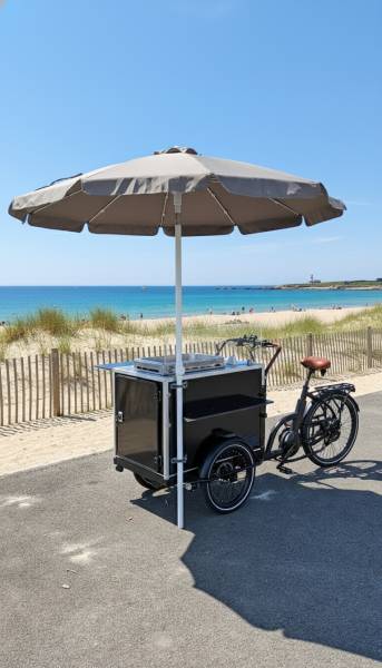 Triporteur hot-dogs professionnel avec évier autonome