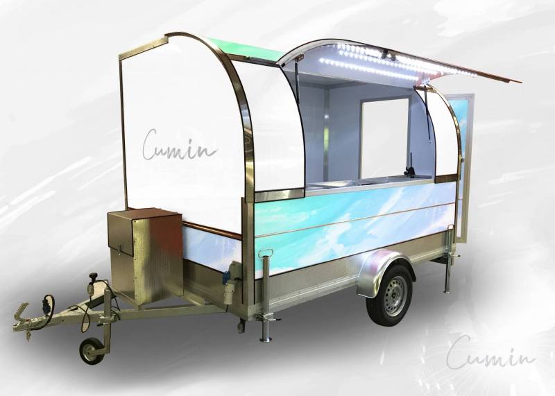 achat Remorque food truck neuf tout équipé pour la restauration ambulante en France