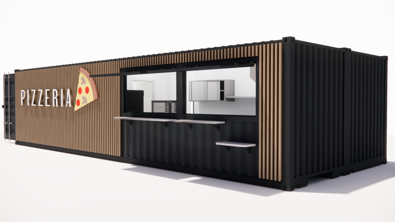 Vente de container pizza aménagé pour les professionnels à Paris 75