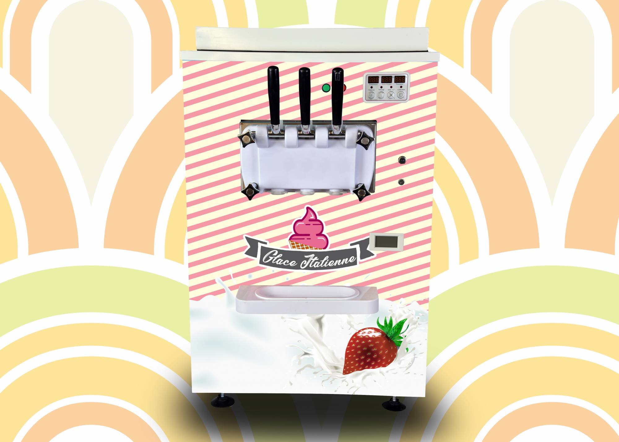 acheter petite machine a glace italienne de comptoir 3 manettes à nice 06