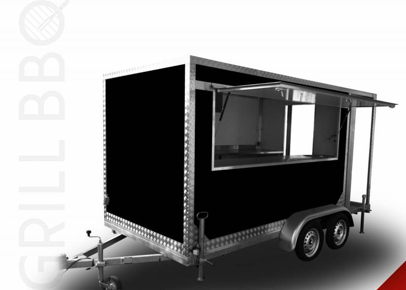 vente Remorque food truck Grill bbq neuf tout équipé pour la cuisine ambulante en France