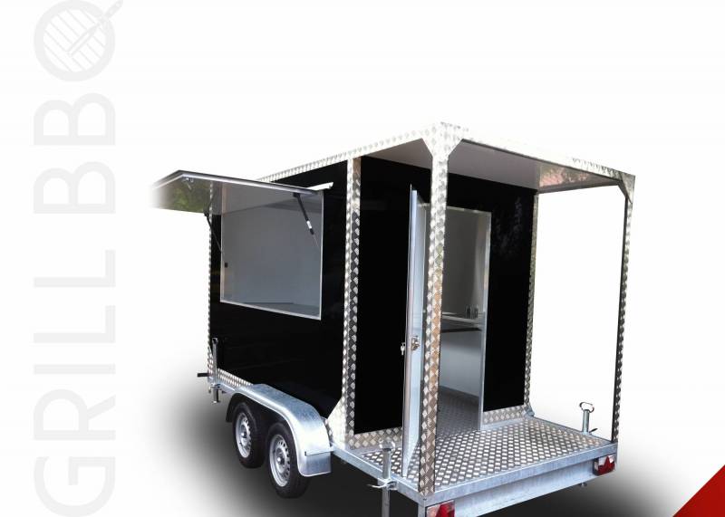 Remorque food truck Grill bbq sans aménagement en France